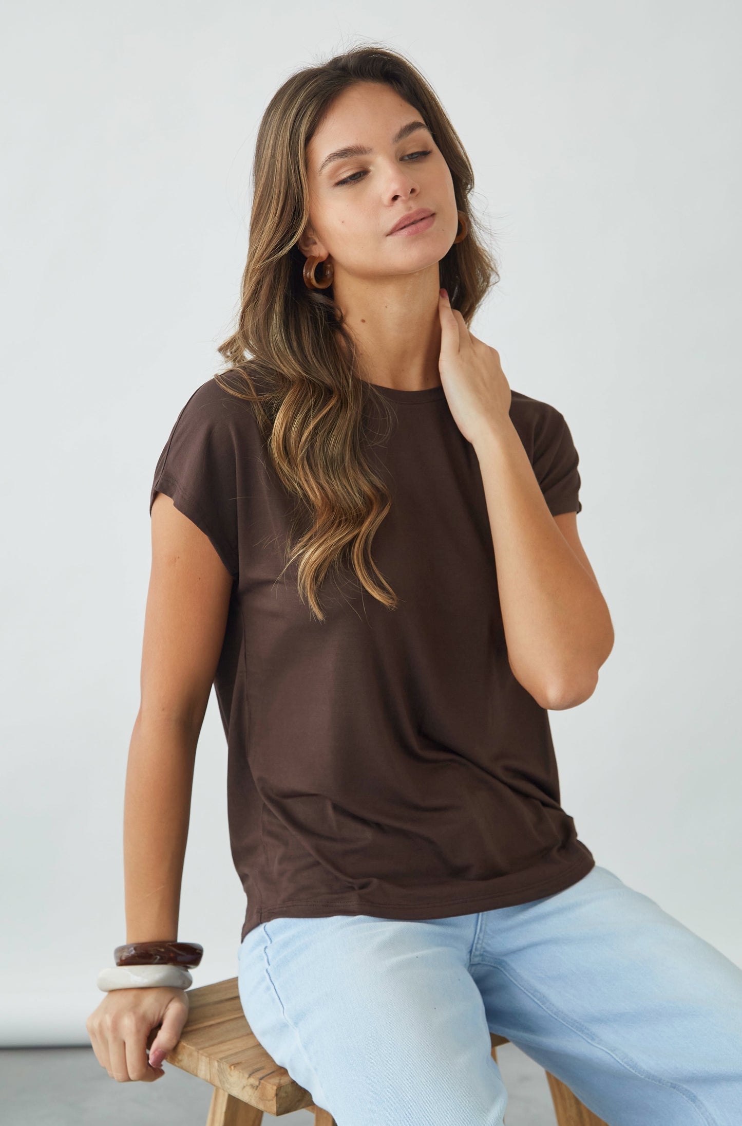 Blusa Almudena Marron