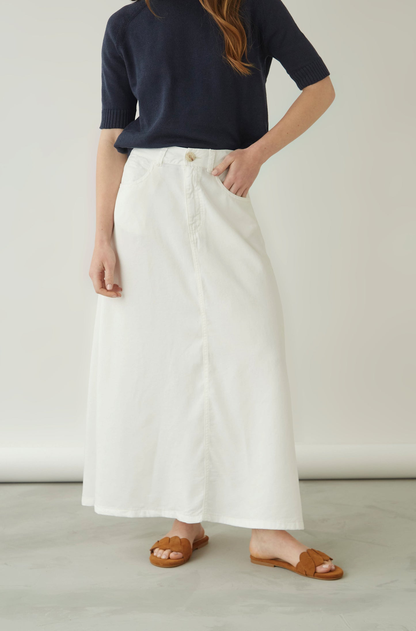 Falda Ancla Drill Off White