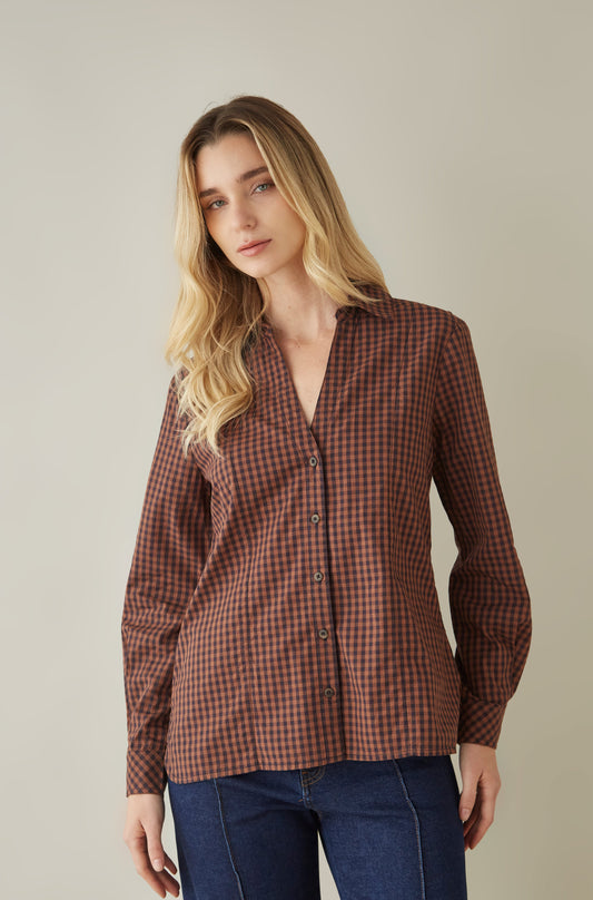 Blusa Cabo Cuadros Grandes