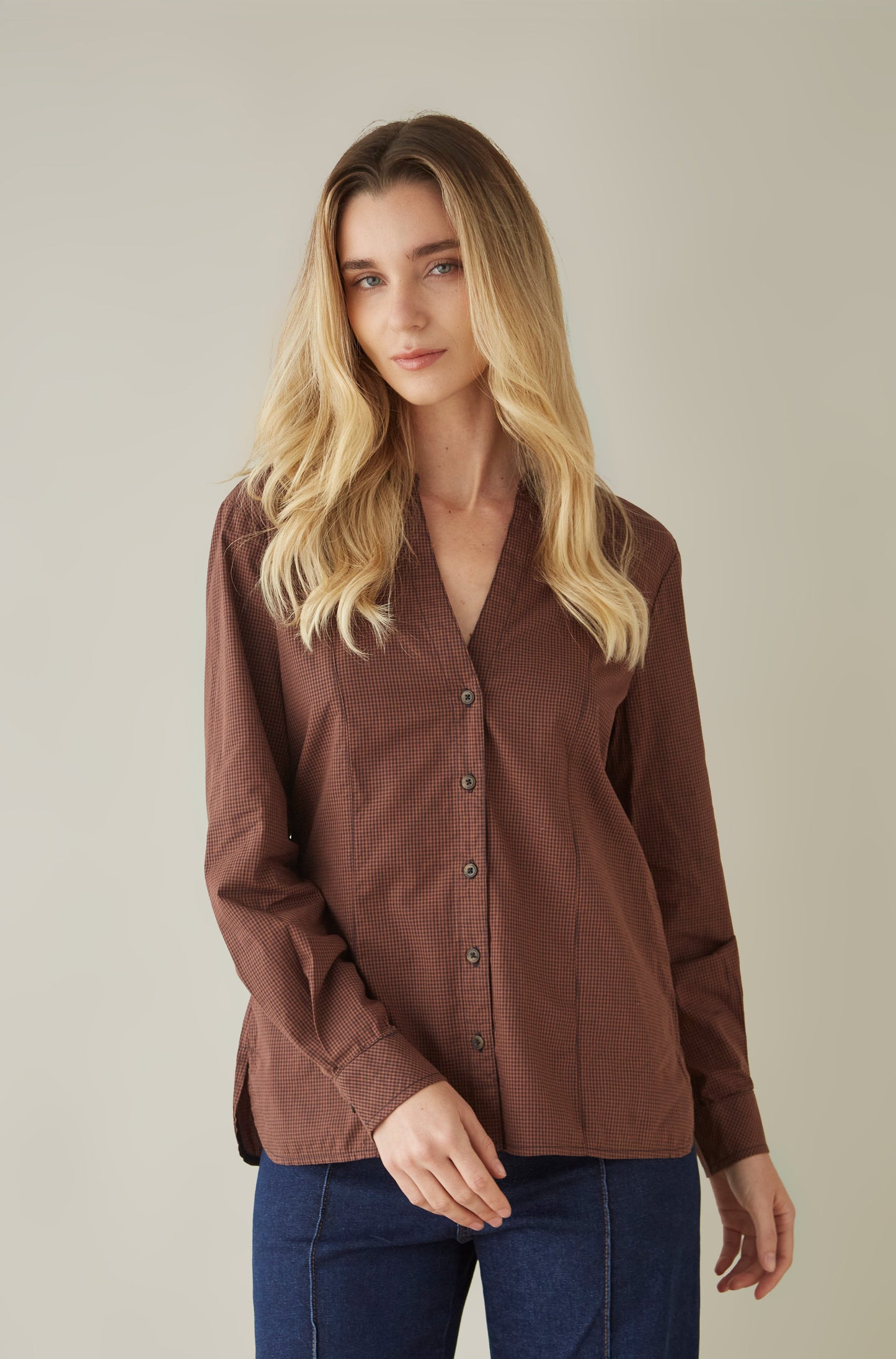 Blusa Cabo Cuadros Chicos