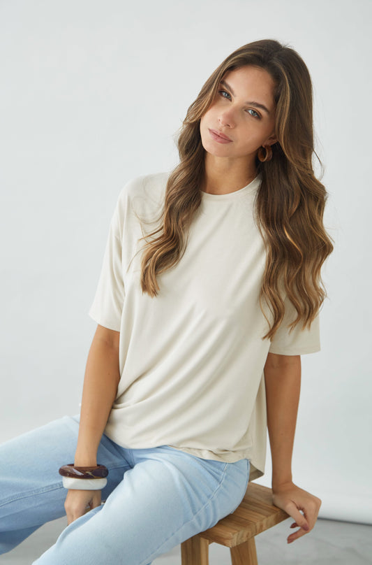 Blusa Split Beige