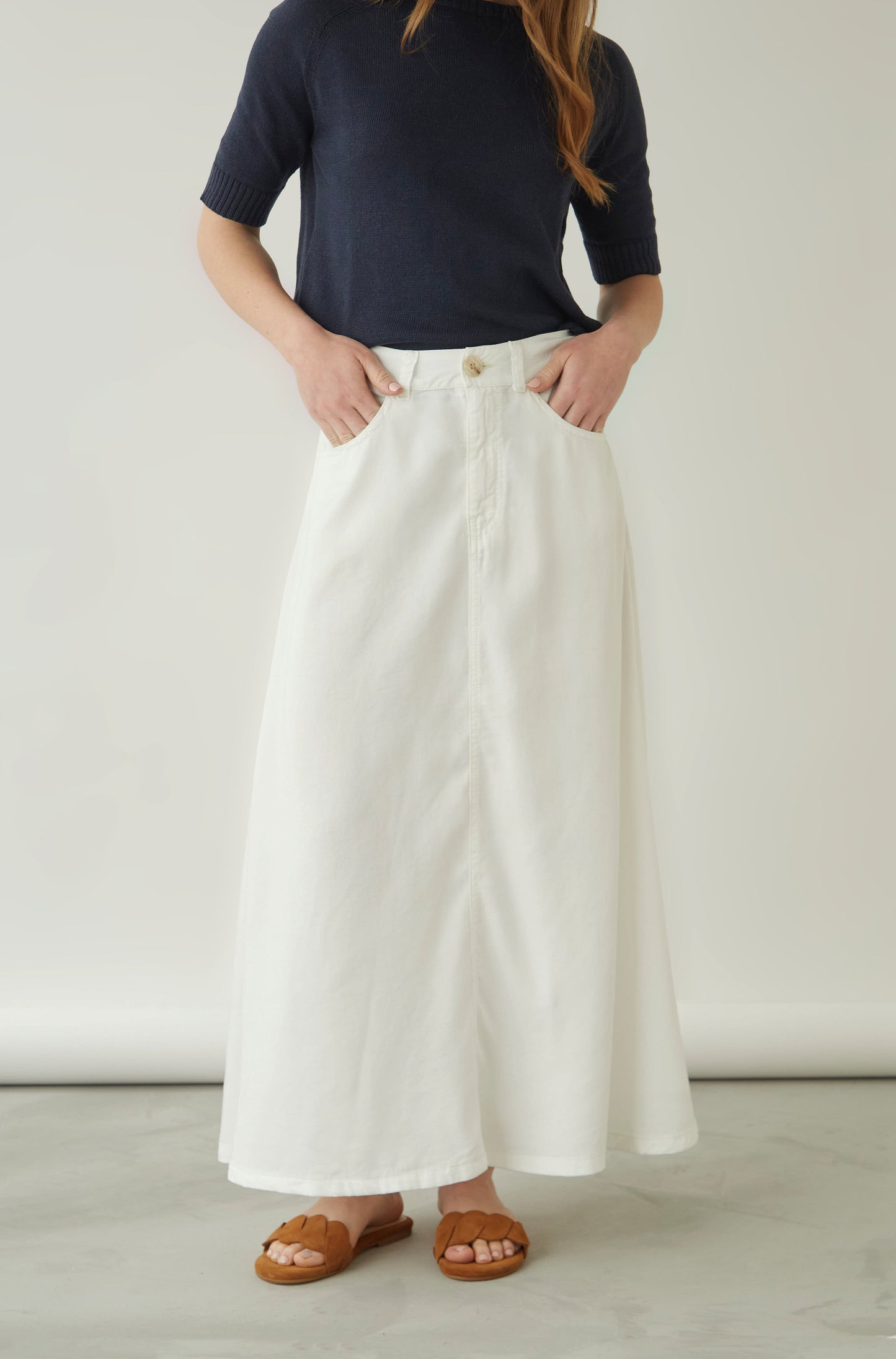 Falda Ancla Drill Off White