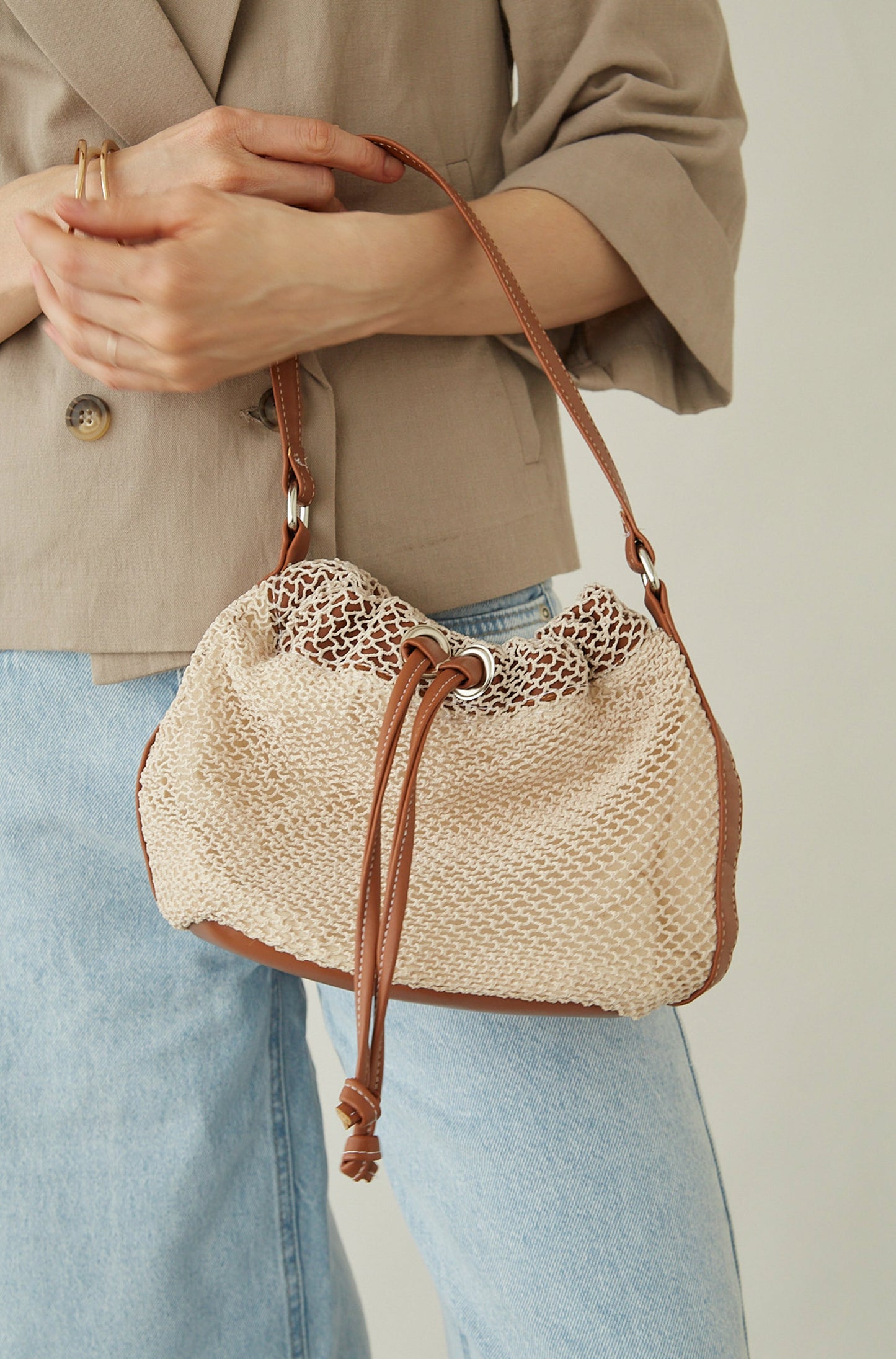 Cartera Jane Crema