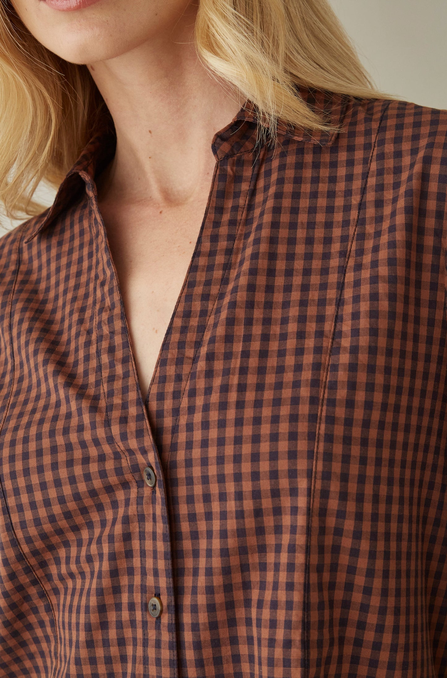 Blusa Cabo Cuadros Grandes