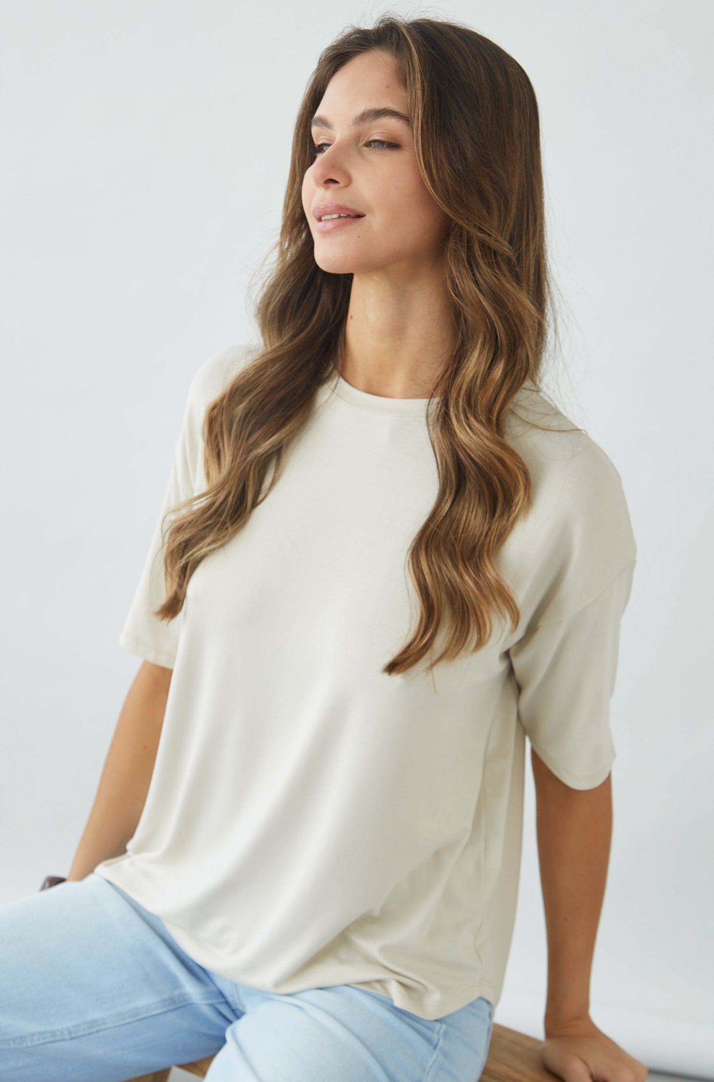 Blusa Split Beige