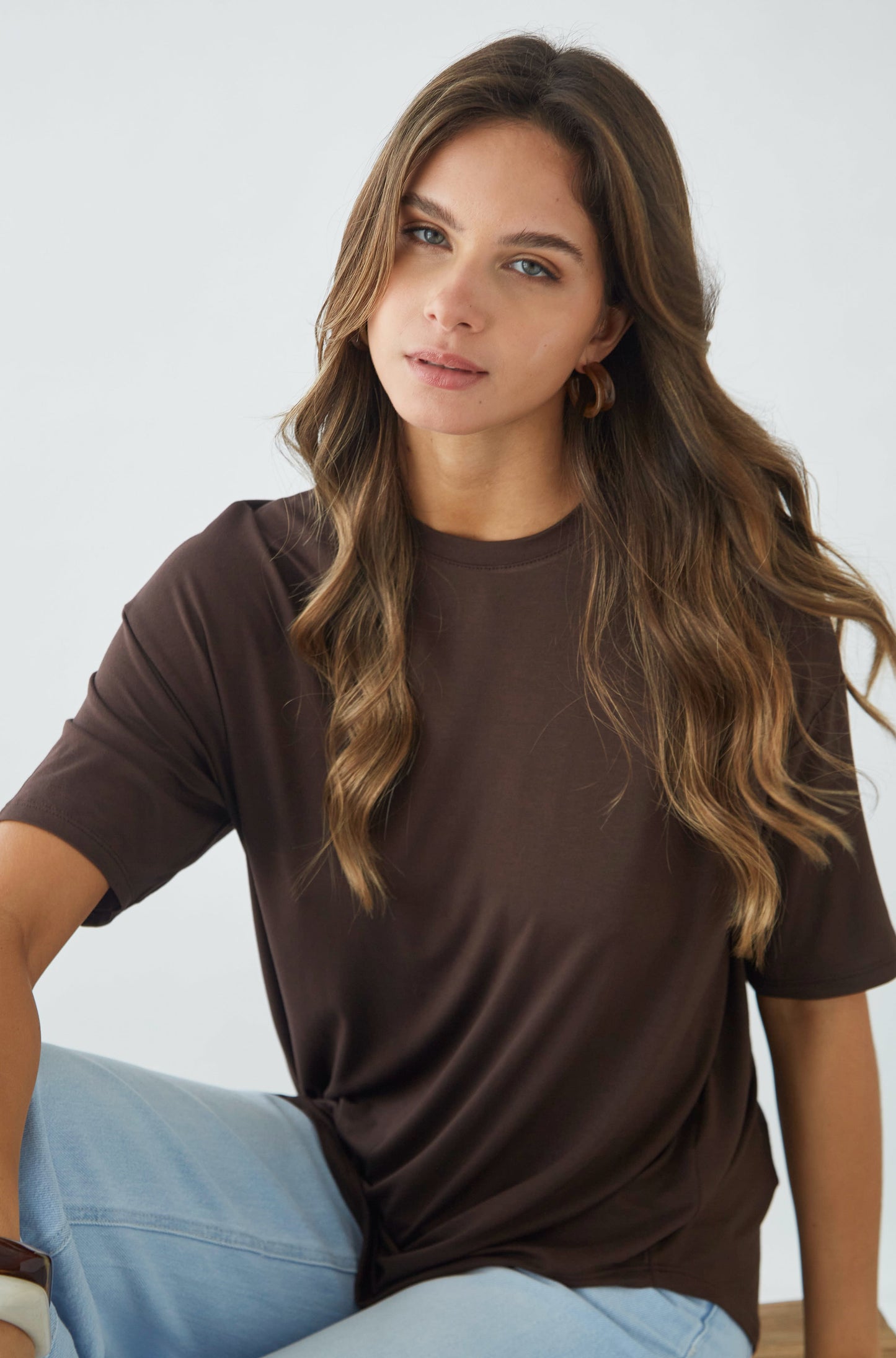 Blusa Split Marron