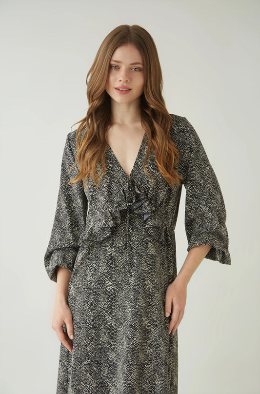 Vestido Windsor Negro Dots