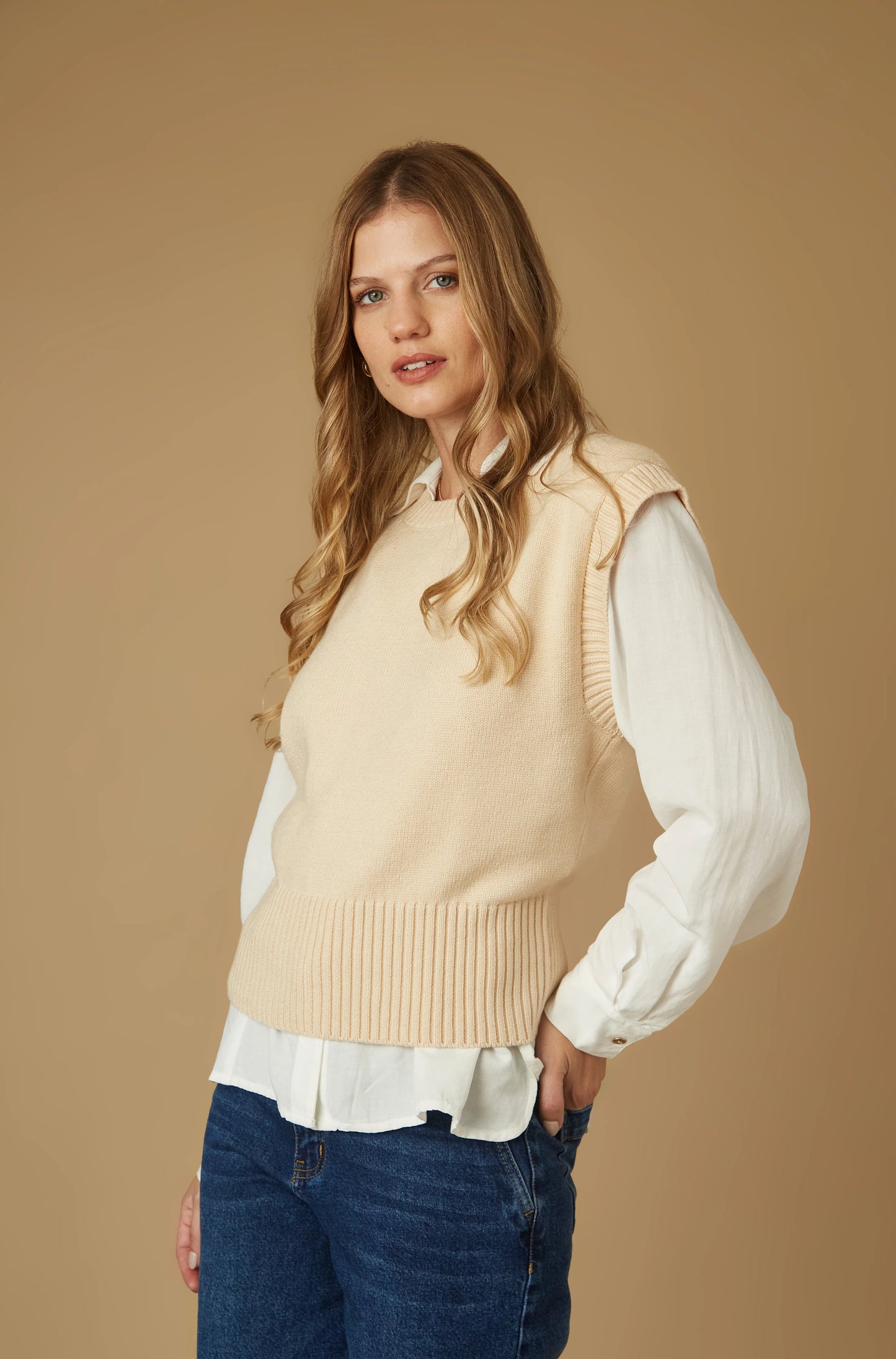 Chaleco Alesia Beige