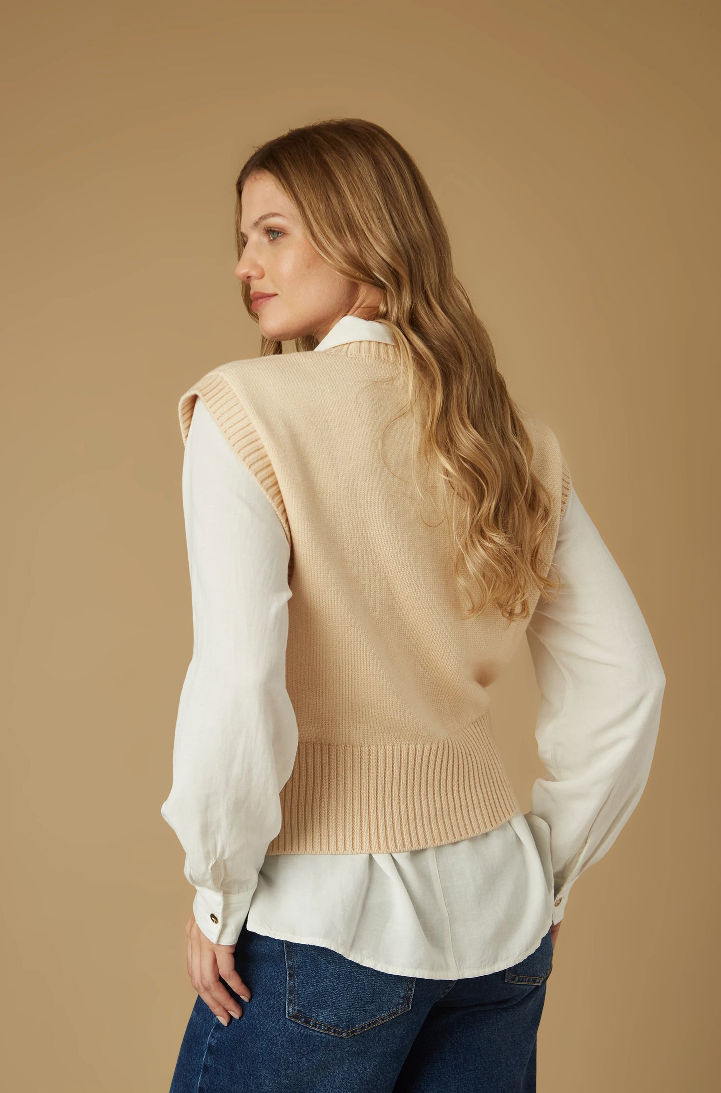 Chaleco Alesia Beige